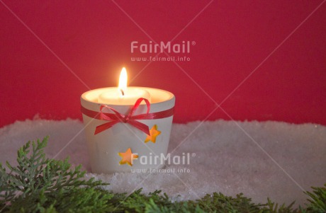 Fair Trade Photo Candle, Christmas, Colour image, Flame, Horizontal