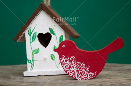 Fair Trade Photo Animals, Bird, Colour image, Heart, Horizontal, House, Love, New home
