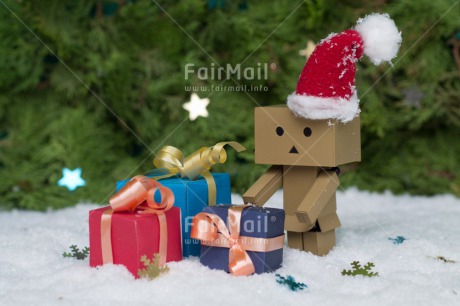 Fair Trade Photo Christmas, Colour image, Danboard, Gift, Hat, Horizontal, Peru, Snow, South America, Star