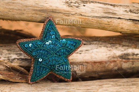 Fair Trade Photo Blue, Christmas, Colour image, Horizontal, Peru, South America, Star, Wood