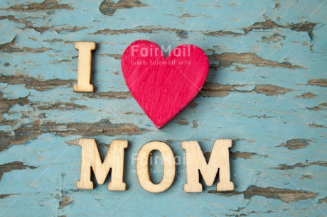 Fair Trade Photo Blue, Colour image, Heart, Horizontal, Letters, Love, Mothers day, Peru, Red, South America, Text, Wood