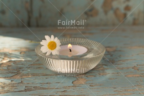 Fair Trade Photo Blue, Candle, Colour image, Condolence-Sympathy, Daisy, Day, Flower, Horizontal, Light, Mothers day, Peru, South America, White