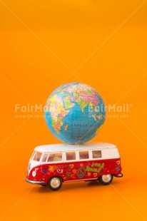 Fair Trade Photo Activity, Bus, Car, Colour image, Food and alimentation, Fruits, Globe, Holiday, Indoor, Orange, Peru, South America, Studio, Transport, Travel, Travelling, Vertical, World