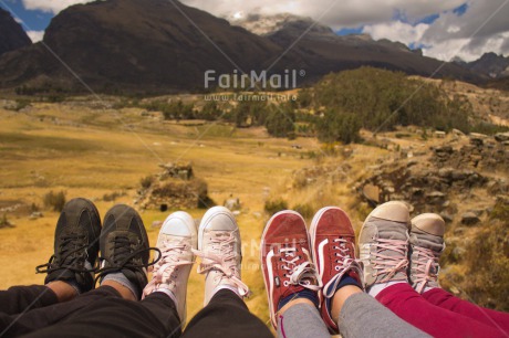 Fair Trade Photo Colour image, Day, Feet, Friendship, Horizontal, Nature, Outdoor, Peru, Shoe, South America