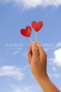 Fair Trade Photo Blue, Clouds, Colour image, Day, Fathers day, Gift, Hand, Heart, Love, Marriage, Mothers day, Outdoor, Peru, Red, Sky, South America, Thank you, Valentines day, Vertical, Wedding