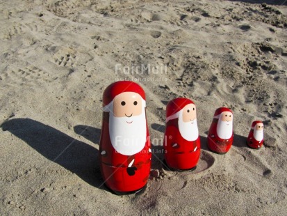 Fair Trade Photo Beach, Christmas, Colour image, Day, Horizontal, Outdoor, Perspective, Peru, Red, Santaclaus, South America