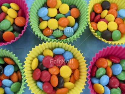 Fair Trade Photo Birthday, Closeup, Colour image, Colourful, Cupcake, Horizontal, Indoor, Invitation, Multi-coloured, Party, Peru, South America, Studio, Sweets