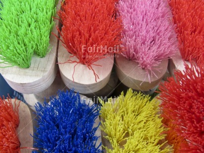 Fair Trade Photo Broom, Closeup, Colour image, Colourful, Horizontal, Market, Peru, South America