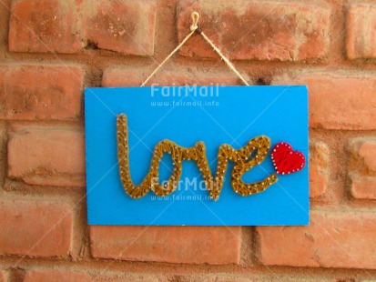Fair Trade Photo Brick, Colour image, Crafts, Heart, Horizontal, Love, Peru, Red, South America, Text, Valentines day, Wool