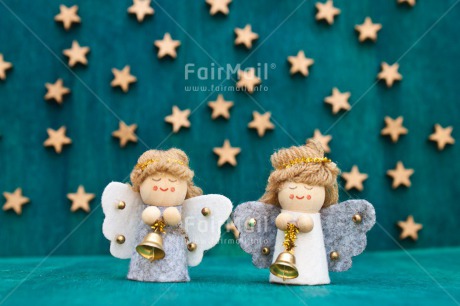 Fair Trade Photo Angel, Christmas, Colour image, Green, Horizontal, Peru, Seasons, South America, Star, Two, White, Winter, Wood