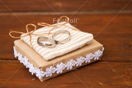 Fair Trade Photo Colour image, Couple, Horizontal, Love, Marriage, Peru, Ribbon, Ring, Silver, South America, Two, Wedding, White, Wood