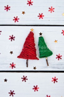 Fair Trade Photo Christmas, Christmas decoration, Christmas tree, Colour image, Green, Peru, Red, South America, Star, Vertical, White