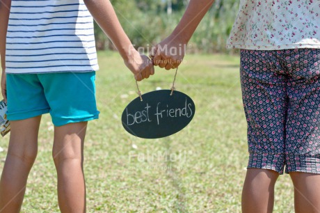 Fair Trade Photo Blackboard, Colour image, Friend, Friendship, Hand, Horizontal, Peru, South America, Tarapoto travel, Text