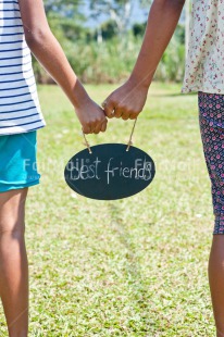 Fair Trade Photo Blackboard, Colour image, Friend, Friendship, Hand, Peru, South America, Tarapoto travel, Text, Vertical