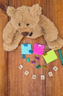 Fair Trade Photo Animals, Bear, Colour image, Letter, New Job, Peluche, Peru, South America, Teddybear, Text, Wood