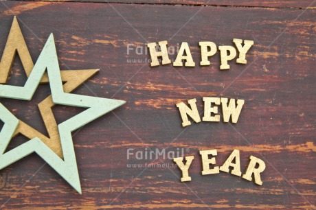 Fair Trade Photo Colour image, Horizontal, Letter, New Year, Peru, South America, Star, Text, Wood