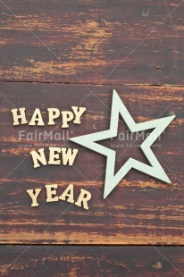 Fair Trade Photo Colour image, Letter, New Year, Peru, South America, Star, Text, Vertical, Wood