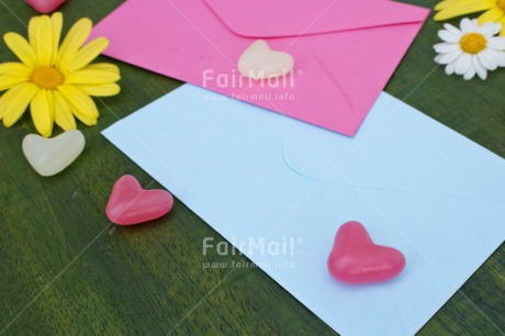 Fair Trade Photo Blue, Colour image, Daisy, Envelope, Flower, Heart, Horizontal, Love, Marriage, Peru, Pink, South America, Thinking of you, Valentines day, Wedding