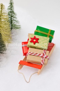 Fair Trade Photo Christmas, Christmas decoration, Colour, Colour image, Object, Pine, Place, Present, Sledding, Snow, South America, Vertical