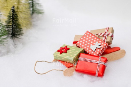 Fair Trade Photo Christmas, Christmas decoration, Colour, Colour image, Horizontal, Object, Pine, Place, Present, Sledding, Snow, South America