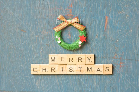 Fair Trade Photo Blue, Christmas, Christmas decoration, Colour, Colour image, Garland, Horizontal, Letter, Object, Place, South America, Staple, Text