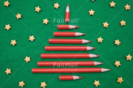 Fair Trade Photo Christmas, Christmas decoration, Christmas tree, Colour, Colour image, Green, Horizontal, Object, Pencil, Peru, Place, Red, South America, Star