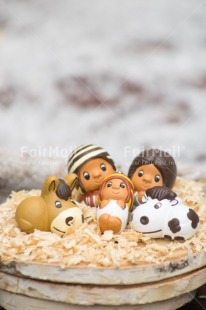 Fair Trade Photo Activity, Adjective, Celebrating, Christmas, Christmas decoration, Creche, Family, Object, People, Present, Snow, Vertical