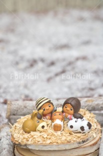 Fair Trade Photo Activity, Adjective, Celebrating, Christmas, Christmas decoration, Creche, Family, Object, People, Present, Snow, Vertical