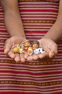 Fair Trade Photo Activity, Adjective, Body, Celebrating, Christianity, Christmas, Christmas decoration, Creche, Ethnic, Family, Hand, Object, People, Peruvian fabric, Present, Vertical