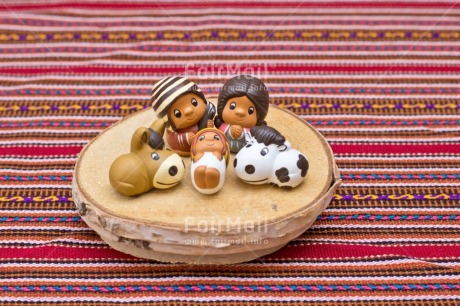 Fair Trade Photo Activity, Adjective, Celebrating, Christianity, Christmas, Christmas decoration, Creche, Ethnic, Family, Horizontal, Object, People, Peruvian fabric, Present