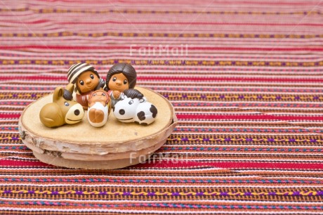 Fair Trade Photo Activity, Adjective, Celebrating, Christianity, Christmas, Christmas decoration, Creche, Ethnic, Family, Horizontal, Object, People, Peruvian fabric, Present