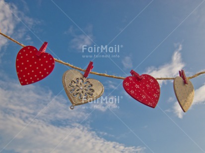 Fair Trade Photo Blue, Closeup, Clouds, Colour image, Day, Heart, Horizontal, Love, Mothers day, Outdoor, Peru, Red, Sky, South America, Summer, Valentines day