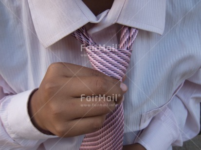 Fair Trade Photo Closeup, Colour image, Exams, Graduation, Hand, Horizontal, New Job, Peru, South America, Tie