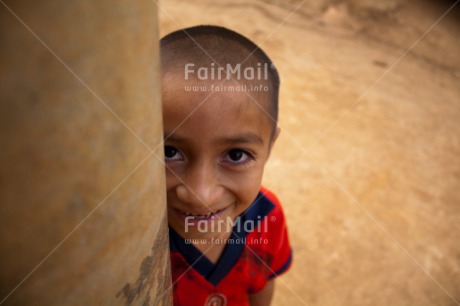 Fair Trade Photo 5 -10 years, Activity, Casual clothing, Clothing, Colour image, High angle view, Latin, Looking at camera, People, Peru, Portrait headshot, Smiling, South America