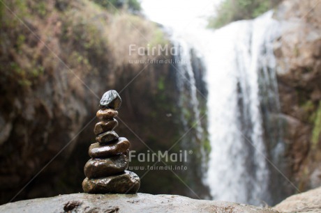 Fair Trade Photo Balance, Colour image, Condolence-Sympathy, Nature, Peru, South America, Stone, Water, Waterfall, Wellness