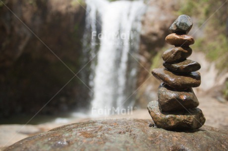 Fair Trade Photo Balance, Colour image, Condolence-Sympathy, Nature, Peru, South America, Stone, Water, Waterfall, Wellness