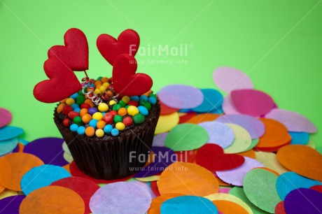 Fair Trade Photo Birthday, Closeup, Colour image, Colourful, Cupcake, Heart, Love, Peru, South America, Studio, Sweets, Valentines day
