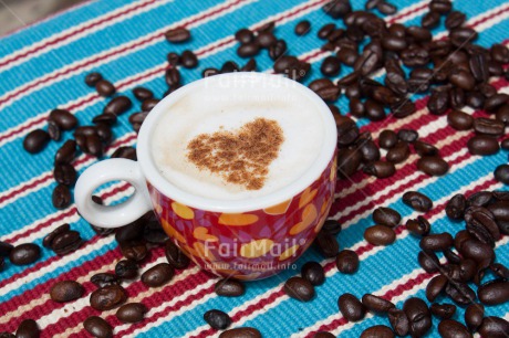 Fair Trade Photo Closeup, Coffee, Colour image, Cup, Food and alimentation, Friendship, Heart, Love, Mothers day, Peru, South America
