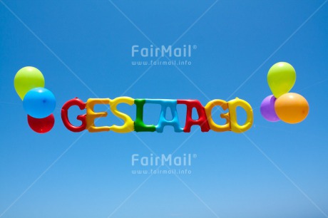 Fair Trade Photo Balloon, Blue, Colour image, Colourful, Congratulations, Day, Exams, Letter, Outdoor, Party, Peru, Sky, South America, Summer