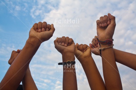 Fair Trade Photo Condolence-Sympathy, Cooperation, Evening, Friendship, Group of People, Horizontal, Love, Outdoor, People, Peru, Sky, South America, Strength, Together