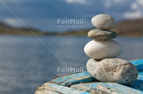 Fair Trade Photo Balance, Blue, Closeup, Colour image, Day, Horizontal, Outdoor, Peru, South America, Stone, Water, Wellness