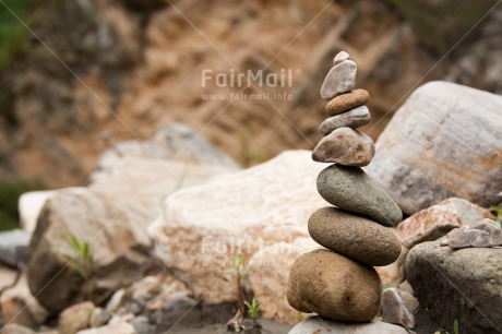 Fair Trade Photo Balance, Colour image, Condolence-Sympathy, Horizontal, Peru, River, South America, Stone, Water, Wellness