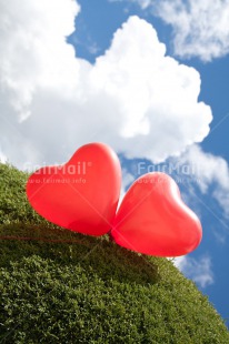 Fair Trade Photo Blue, Clouds, Colour image, Grass, Green, Heart, Love, Peru, Red, Sky, South America, Summer, Valentines day, Vertical, White