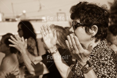 Fair Trade Photo Activity, Black and white, Horizontal, Latin, Old age, People, Peru, Praying, Religion, South America