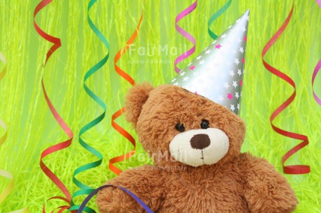 Fair Trade Photo Birthday, Colour image, Decoration, Green, Hat, Horizontal, Party, Peru, South America, Studio, Teddybear