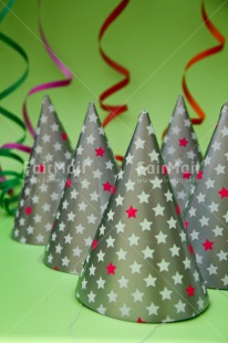 Fair Trade Photo Birthday, Closeup, Colour image, Green, Hat, Party, Peru, South America, Studio, Vertical