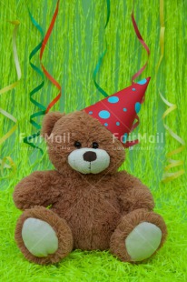 Fair Trade Photo Birthday, Closeup, Colour image, Green, Hat, Party, Peru, South America, Studio, Vertical