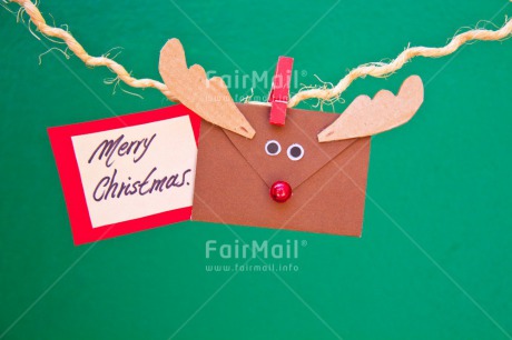 Fair Trade Photo Christmas, Colour image, Envelope, Horizontal, Peru, Reindeer, South America