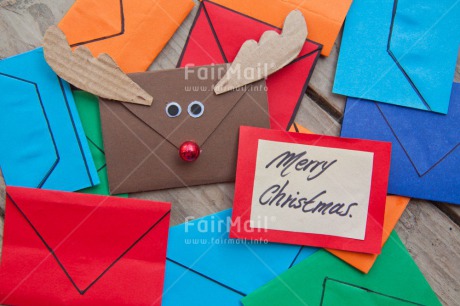 Fair Trade Photo Christmas, Colour image, Envelope, Horizontal, Peru, Reindeer, South America