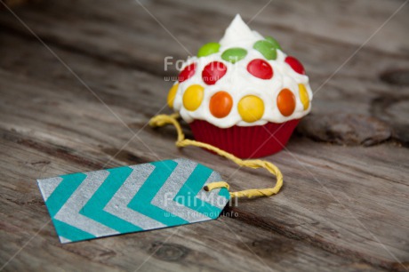 Fair Trade Photo Birthday, Closeup, Colour image, Cupcake, Horizontal, Invitation, Party, Peru, South America, Sweets, Wood